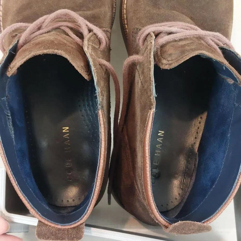Cole Haan Ogden Stitch II Chukka Boots Men's Size 9M Muir Brown Suede C26393